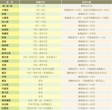 小白菜生長週期|種菜時間表指南：掌握蔬果播種季節，打造四季菜園